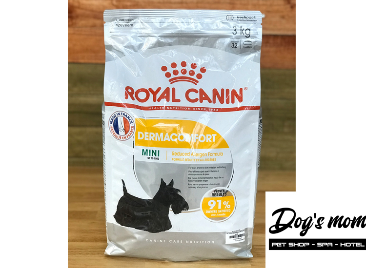 Thức ăn khô dạng Hạt cho Chó Royal Canin Mini Dermacomfort 3kg