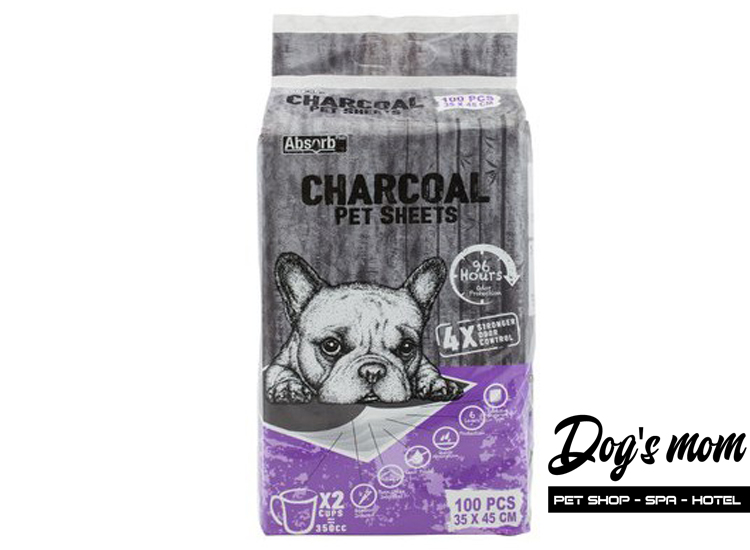 Tả Lót Than hoạt tính Absorb Plus Charcoal cho Chó Mèo 100m 35x45cm