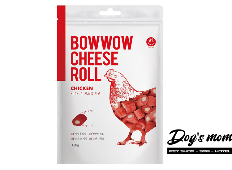 Bow Wow Cheese Roll Chicken vị gà Phô Mai 120g