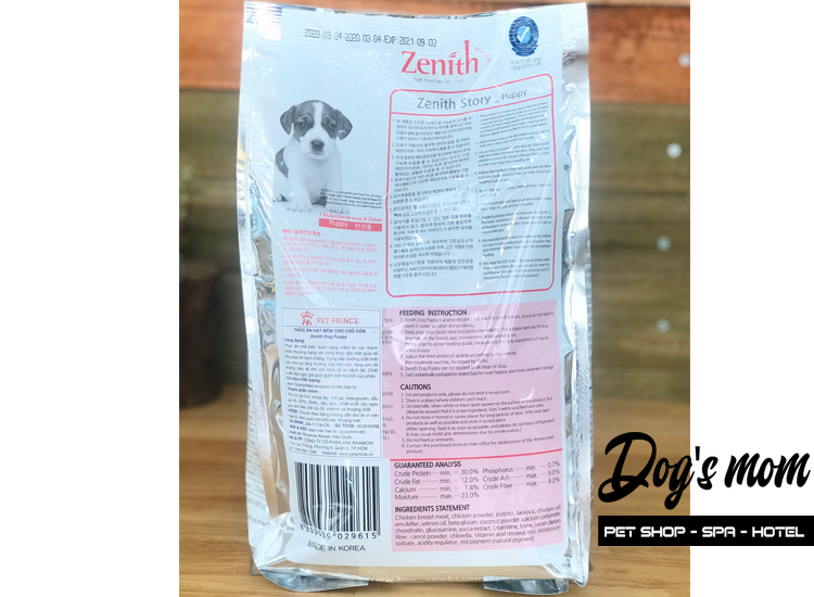 Thức ăn hạt mềm Zenith Puppy vị Gà 1,2kg