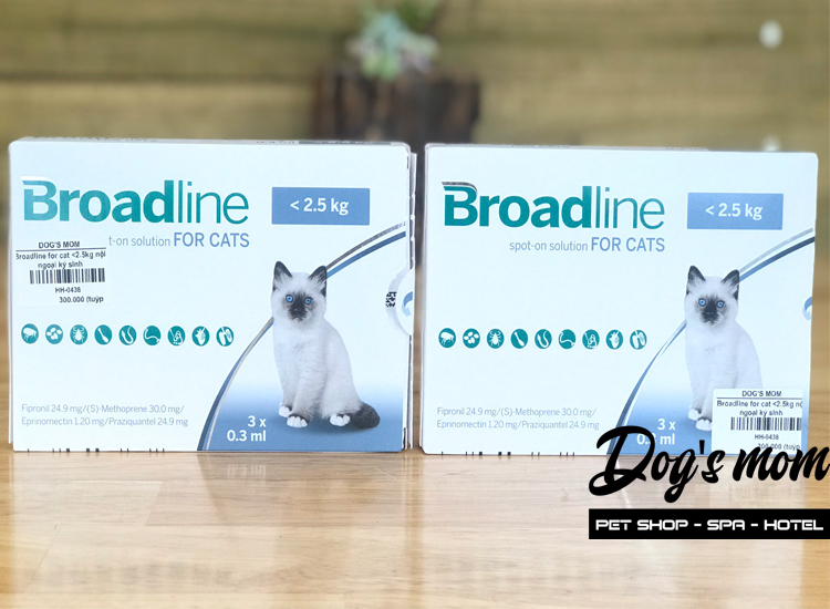 Nhỏ Gáy Broadline for Cat <2,5kg trị Nội , Ngoại ký sinh trùng