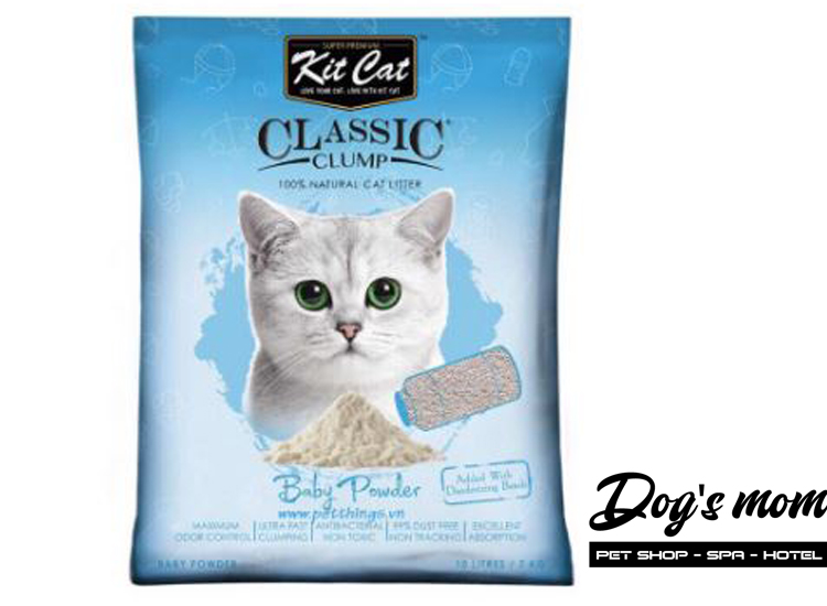 Cát Đất Sét Kitcat Classic Clump 10lít - Hương Phấn BaBy