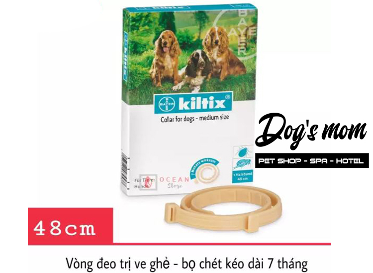 Vòng cổ phòng Ve, Rận Kiltix Bayer size M <20kg