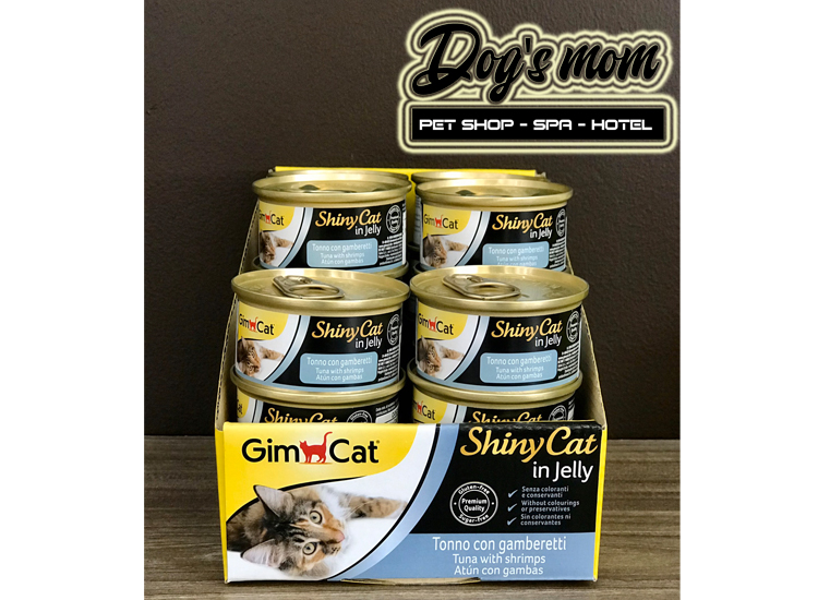 Pate Gimcat Shiny Cat in Jelly 70g - Cá Ngừ và Tôm