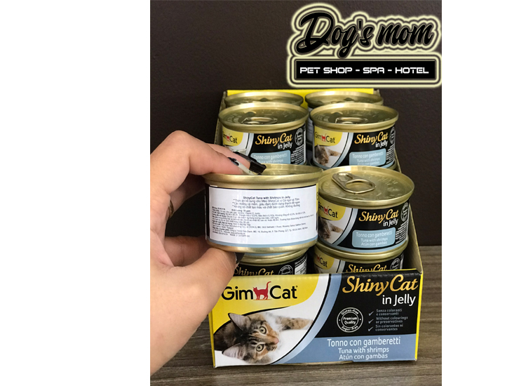 Pate Gimcat Shiny Cat in Jelly 70g - Cá Ngừ và Tôm