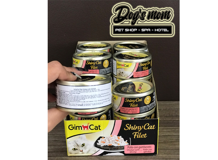 Pate Gimcat Shiny Cat Filet 70g - Gà và Tôm