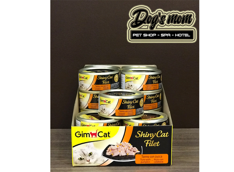Pate Gimcat Shiny Cat Filet 70g - Cá Ngừ và Bí Đỏ
